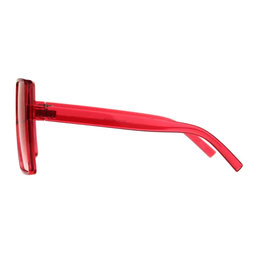 Oversized Square Sunglasses Fashion Red‎ Oceanic Lens Trendy Street Shades Women